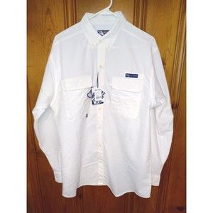 Spicy Tuna Off White Vented Long Sleeve Fishing Shirt, NWT  Sizes S,M, L